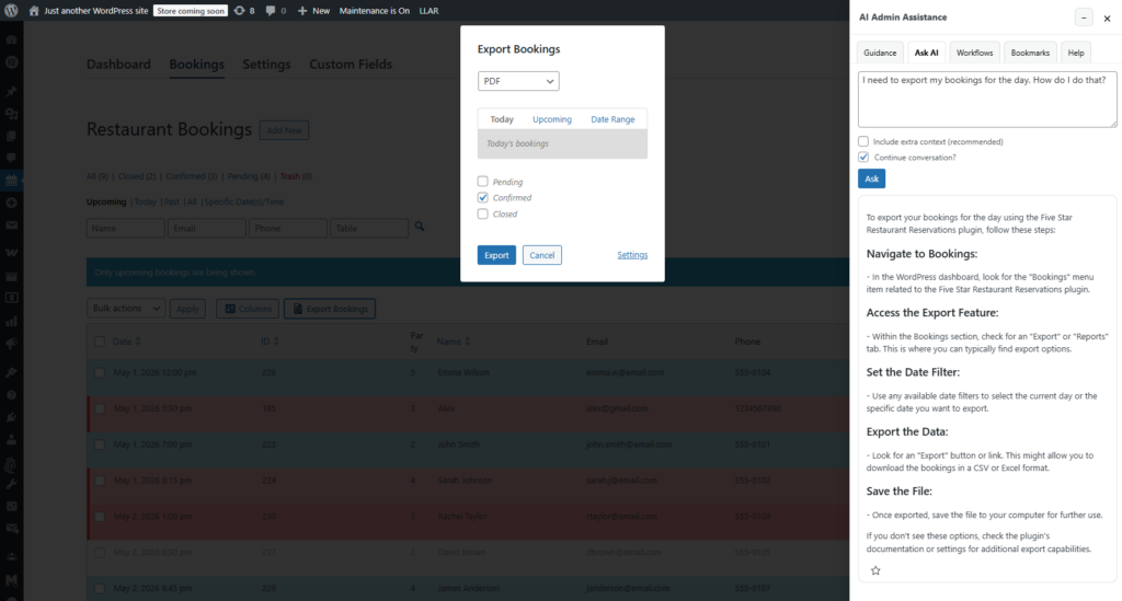 WordPress admin assistant for agencies